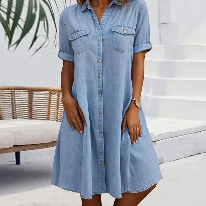 Evelyn™ | Timeless Comfort Shirt Dress