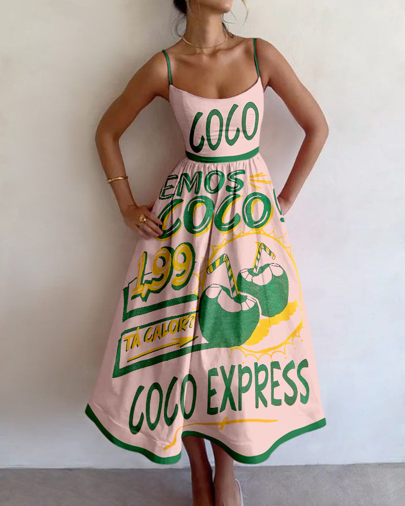 Tallulah - Tropische Markt Midi Jurk