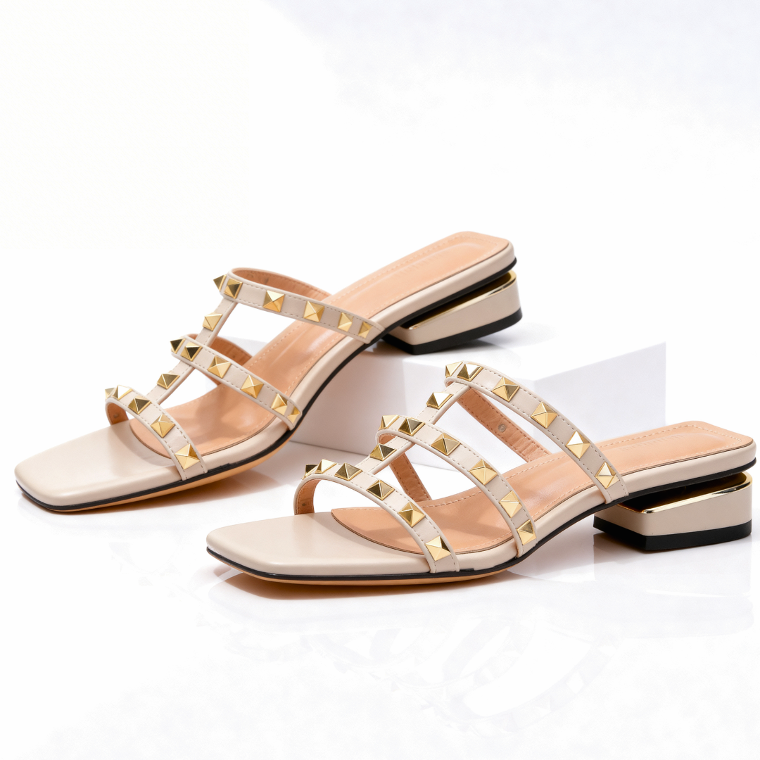 Odette™ | Studded Block Heel Sandal