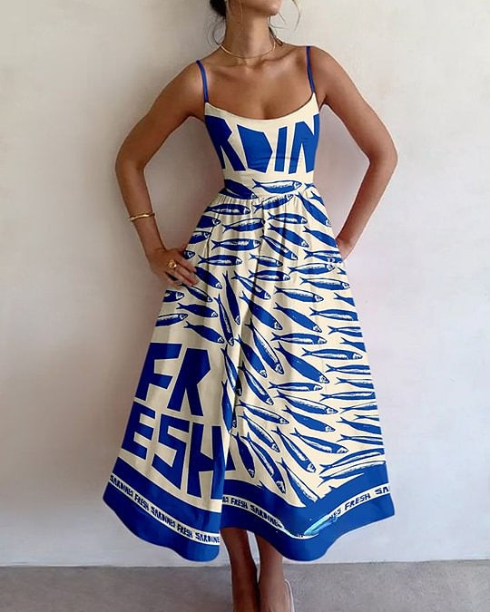 Hadleigh - Kustmarkt Midi Jurk