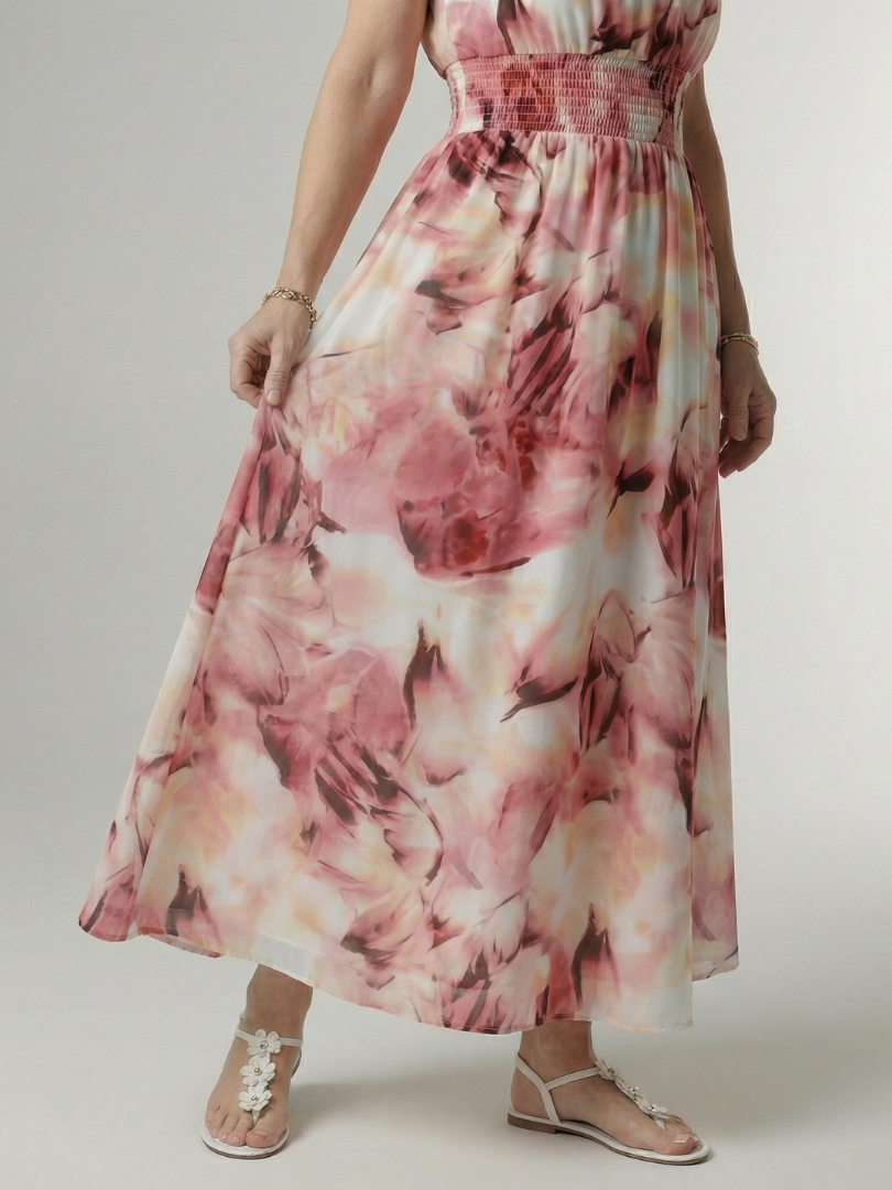 Sylin - Geraffineerde Halter Midi Jurk