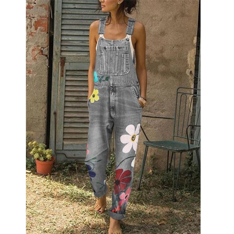 Daisy™ Floral Denim Jumpsuit