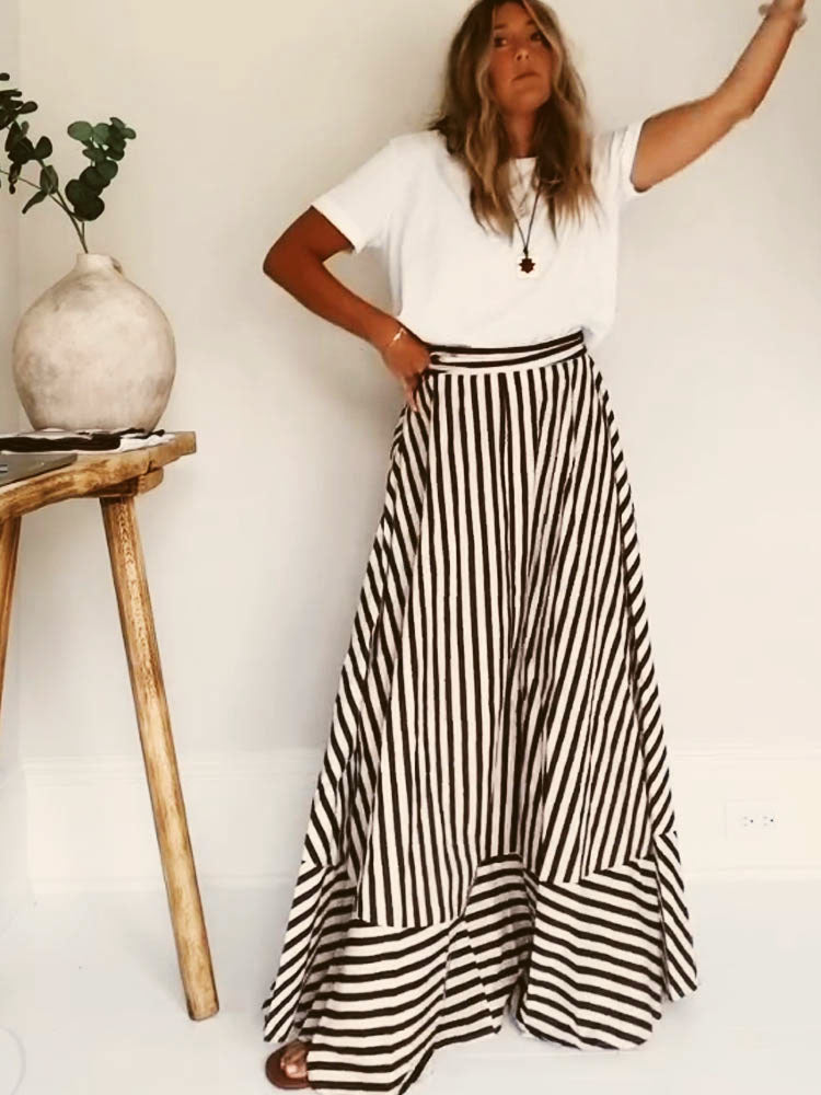 Seraphina™ | Nocturnal Charm Ruffle Maxi Dress