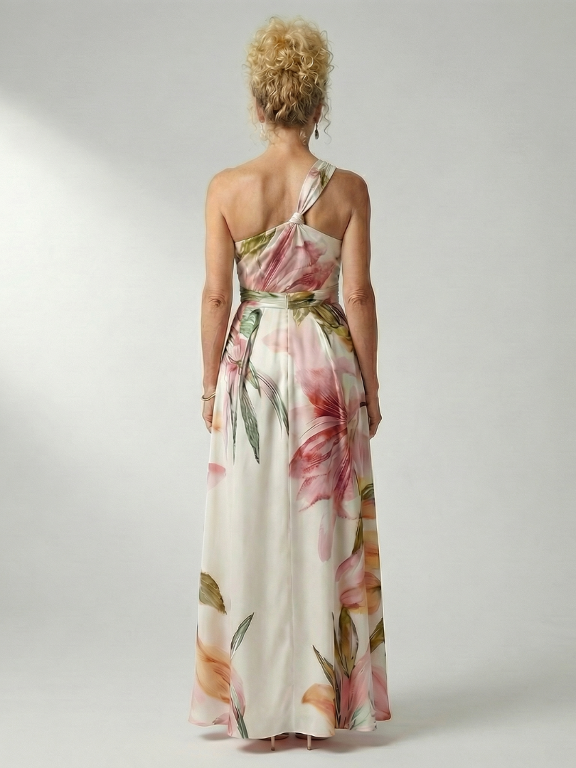 Amiel - Lichte Bloemen Maxi Jurk