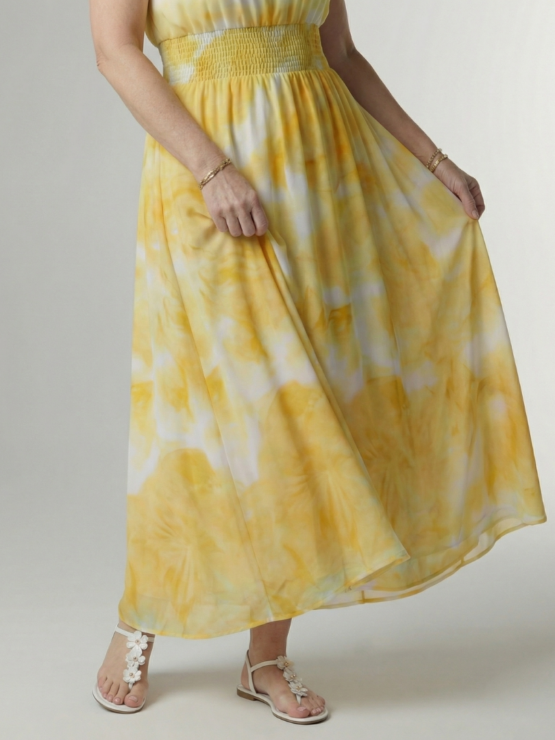 Sylin - Geraffineerde Halter Midi Jurk