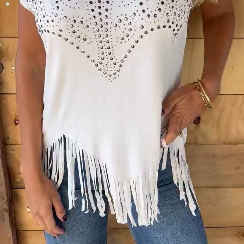 Lily™ Fringe Detail Tee