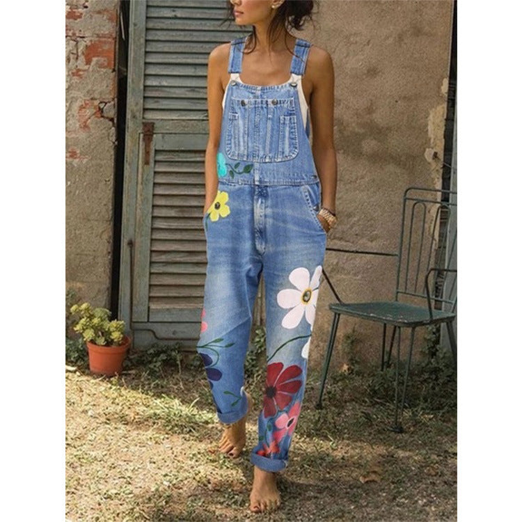 Daisy™ Floral Denim Jumpsuit