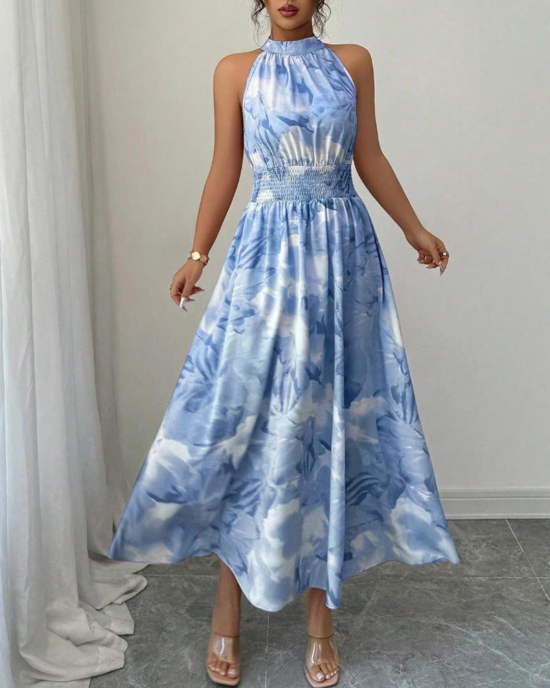 Sylin - Geraffineerde Halter Midi Jurk
