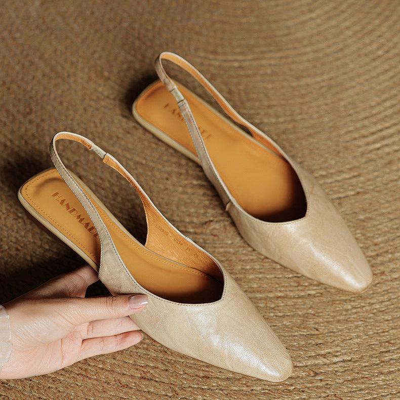Amelie Genuine Leather Slingbacks