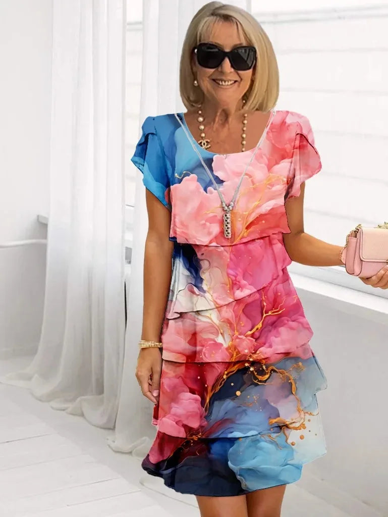 Adele – Flowing Elegant Dress with Shirring