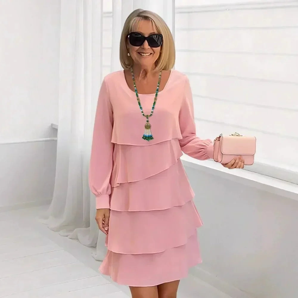 Margot – Flowing Elegant Dress with Frill Detail