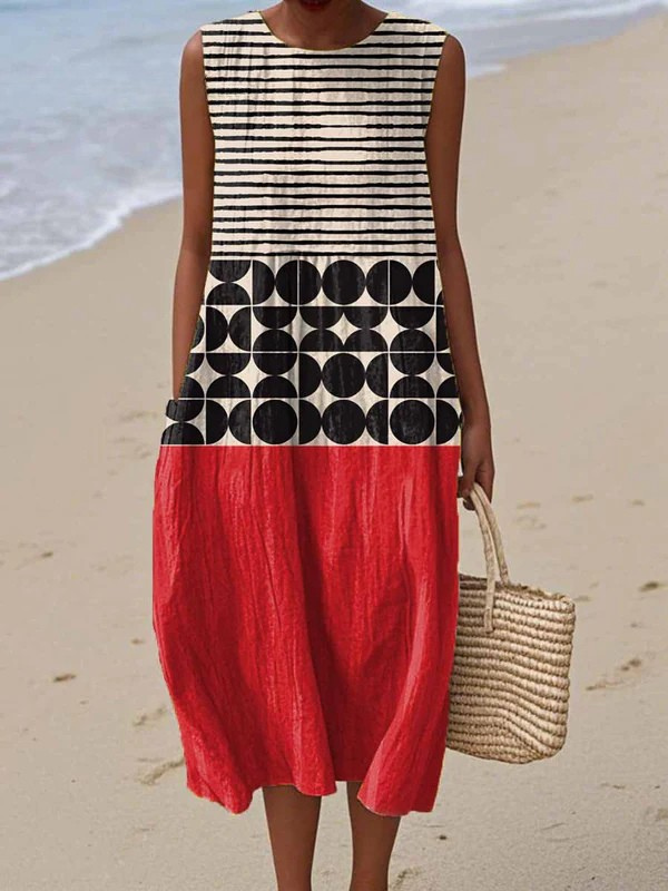 Stina | Colour Block Midi Dress