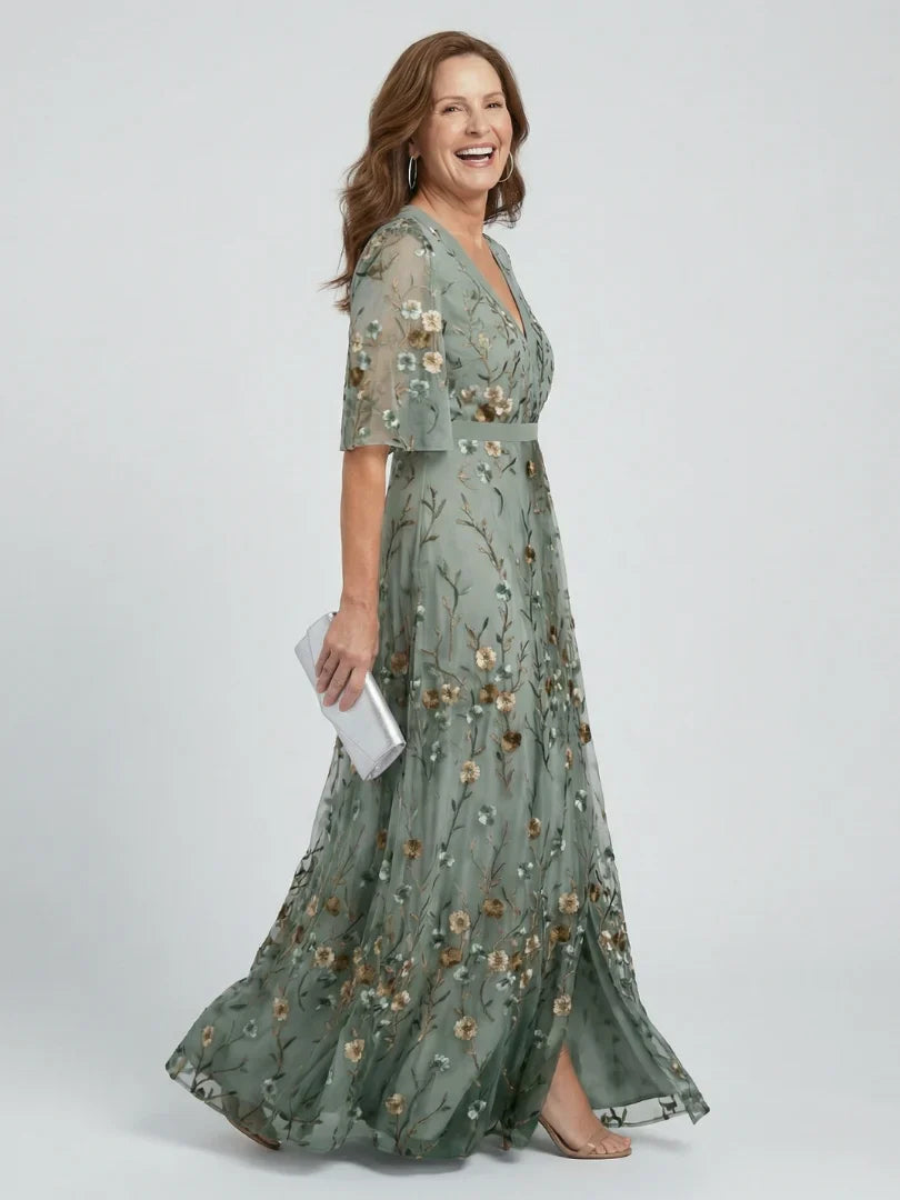 Floral Embroidered Maxi Dress – Summer Holiday Dress