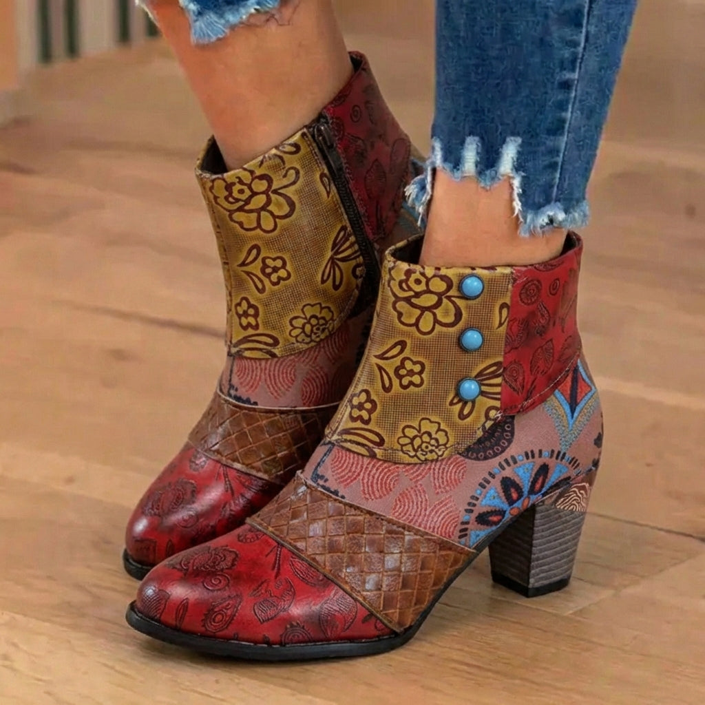 The Elara Patchwork Boot