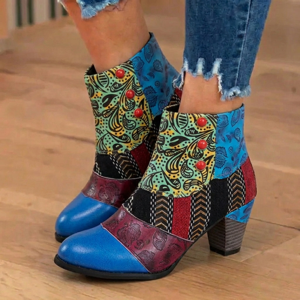 The Elara Patchwork Boot