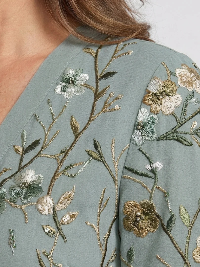 Floral Embroidered Maxi Dress – Summer Holiday Dress