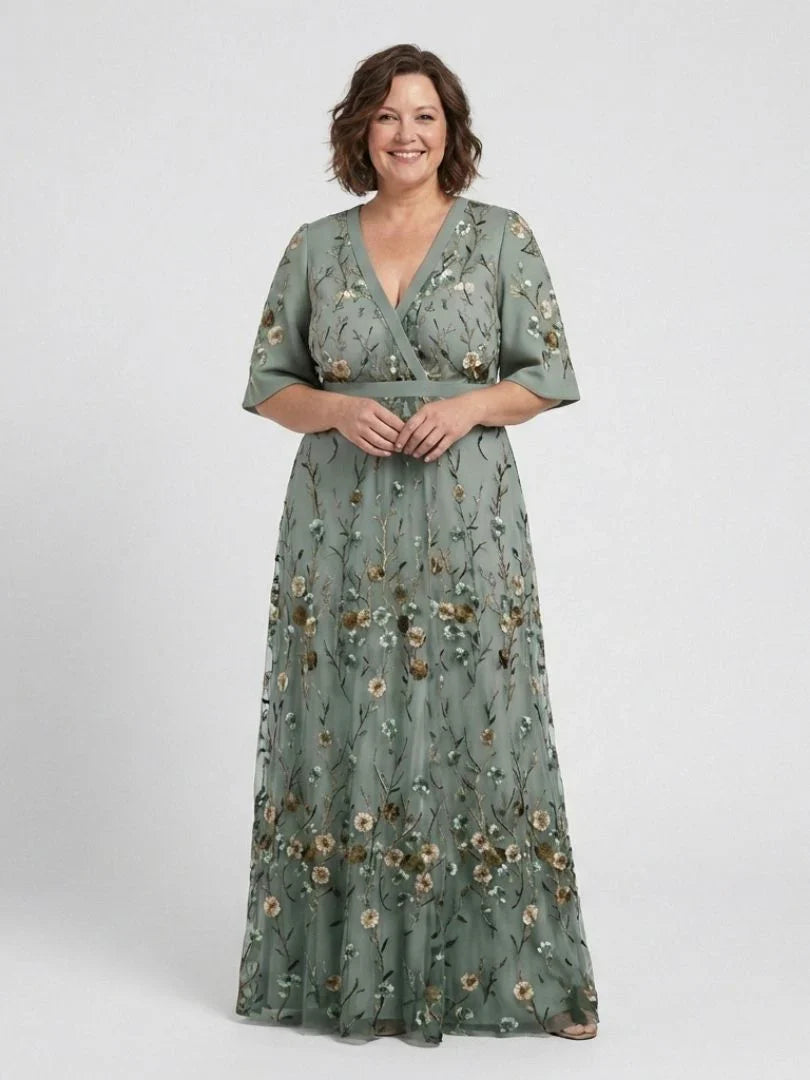 Floral Embroidered Maxi Dress – Summer Holiday Dress
