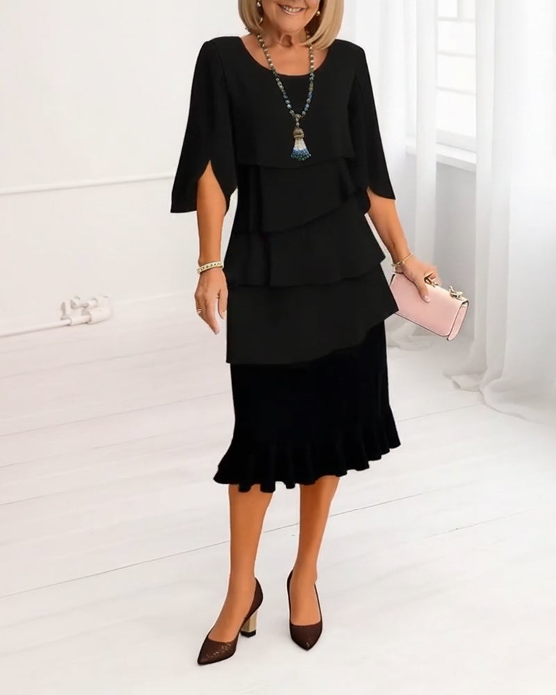 Sophia – Flowing Elegant Dress with Ruffles