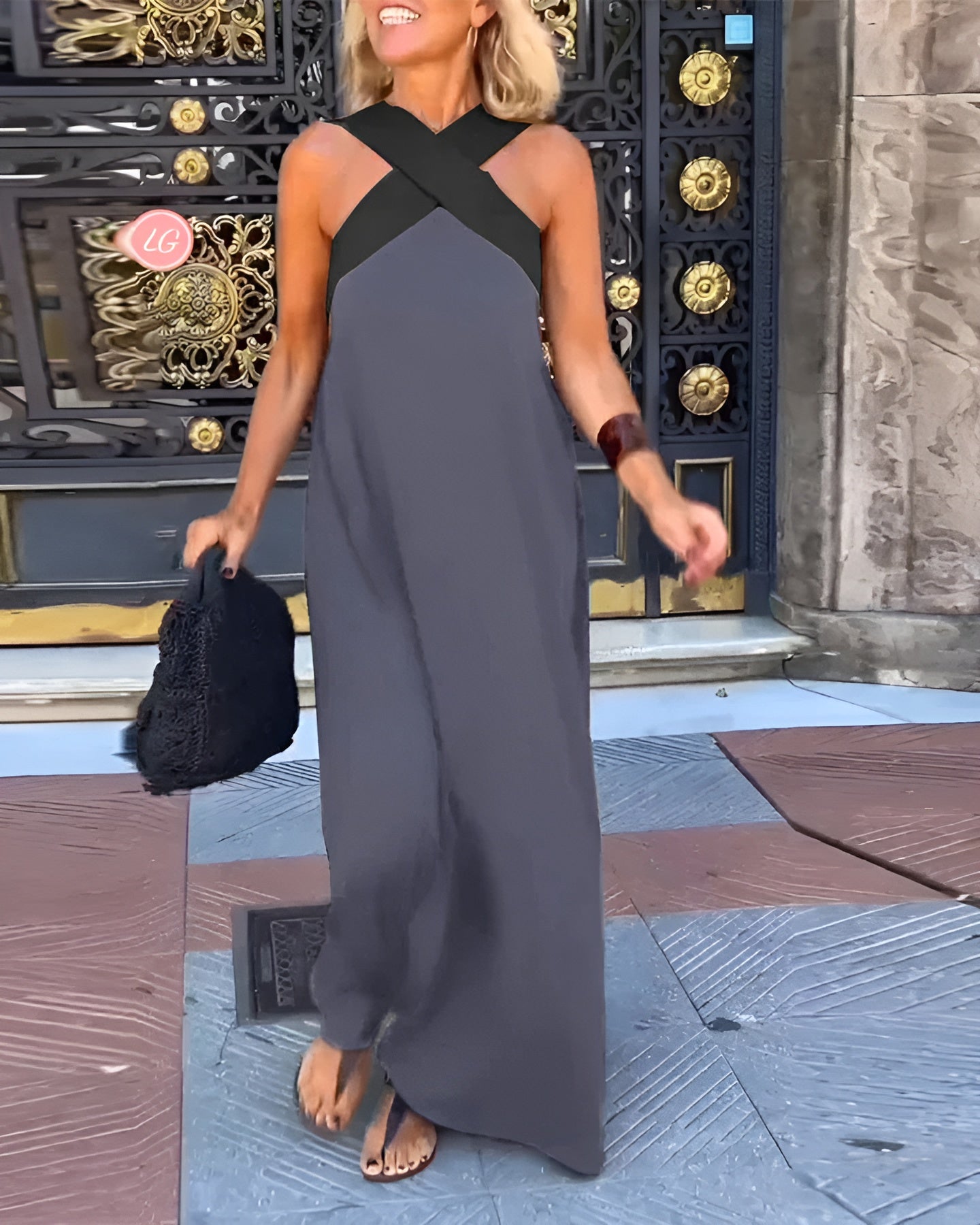 Delphine | Dress with crossed out