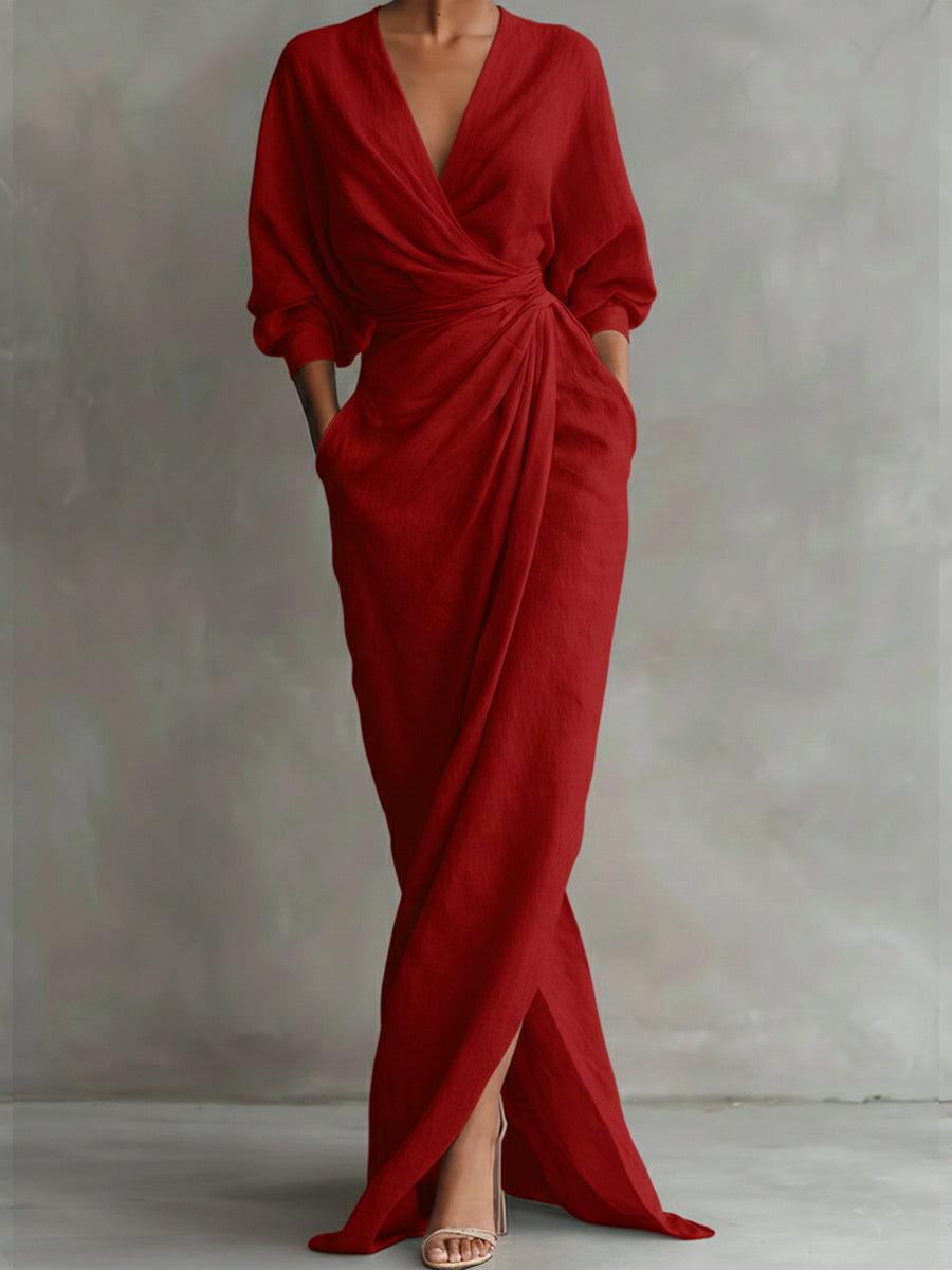 Sophia | Women's Wrap-Front Maxi Dress