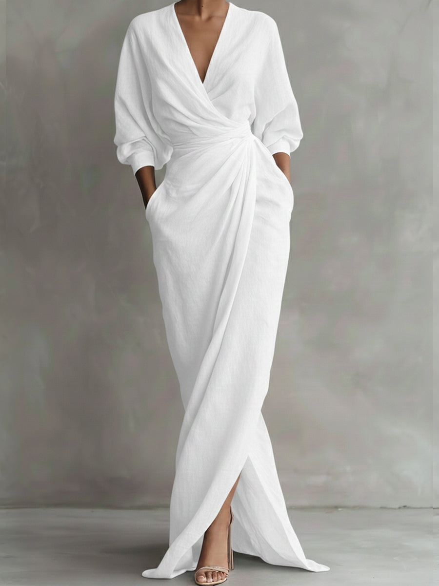 Sophia | Women's Wrap-Front Maxi Dress