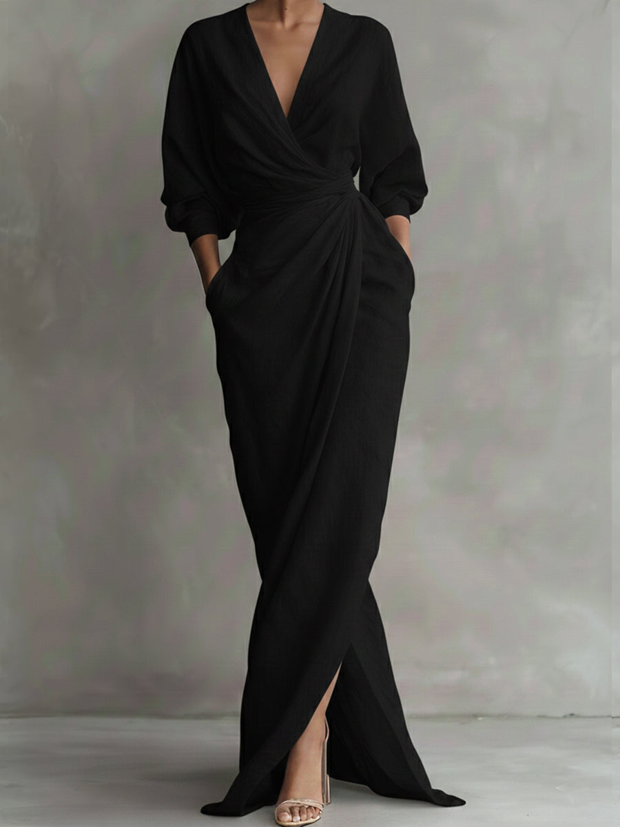 Sophia | Women's Wrap-Front Maxi Dress