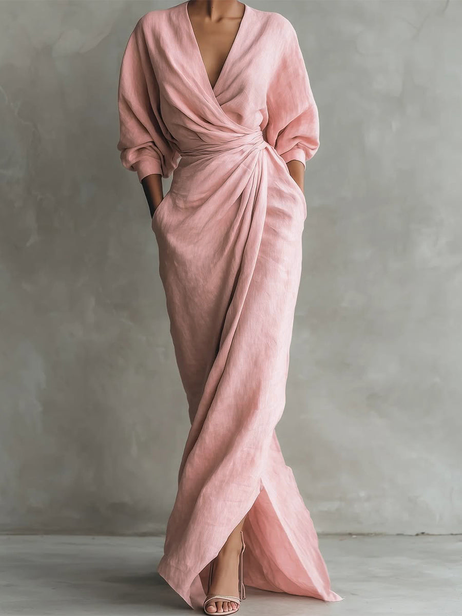 Sophia | Women's Wrap-Front Maxi Dress