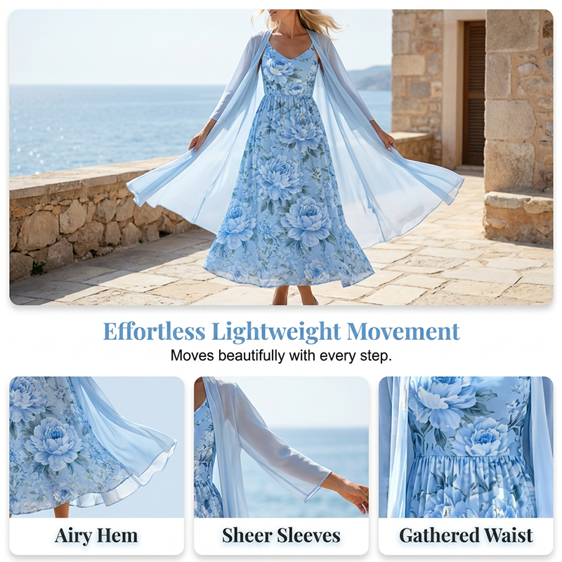 Floral Two-Piece Dress Set