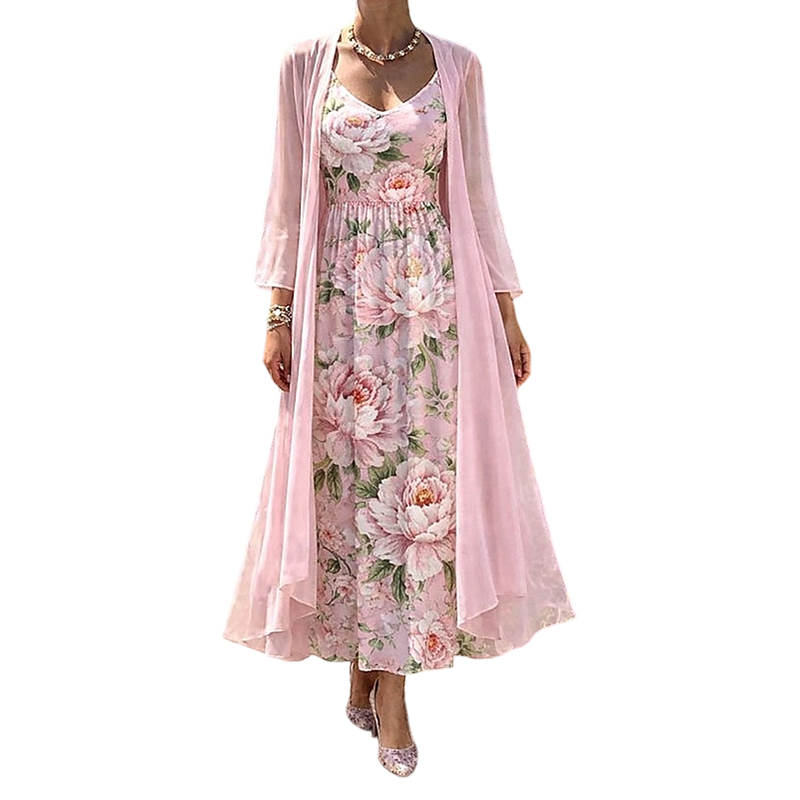 Floral Two-Piece Dress Set