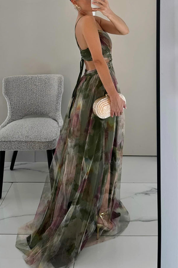 Giselle – Long Floral Print Dress