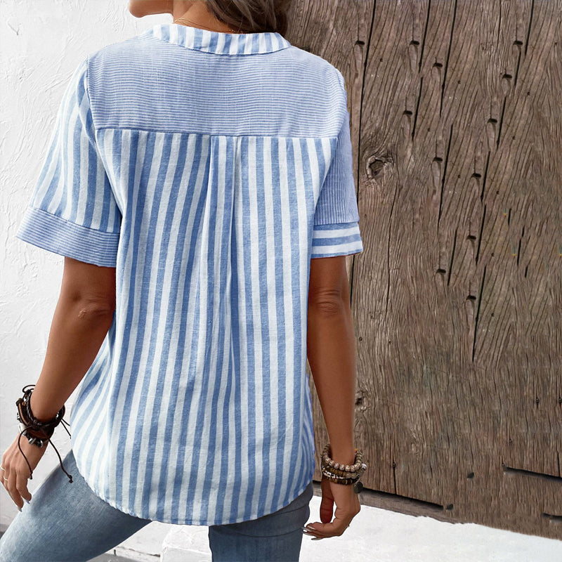 Isle™ | Effortless Stripe Button Top