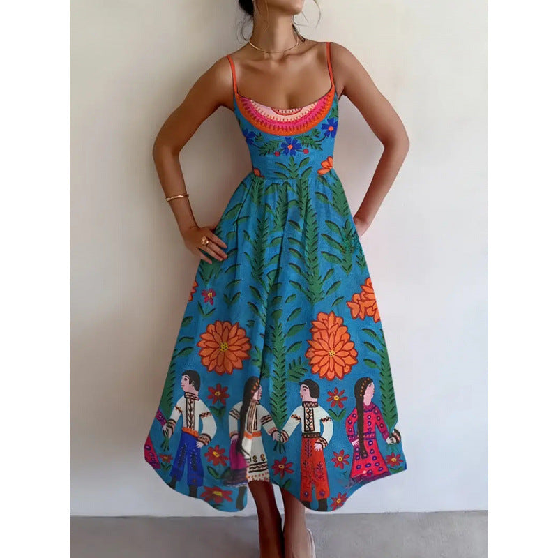 Velorina - Folk Garden Midi Dress