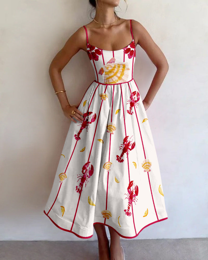 Brielle - Zeaside Charme Midi Jurk