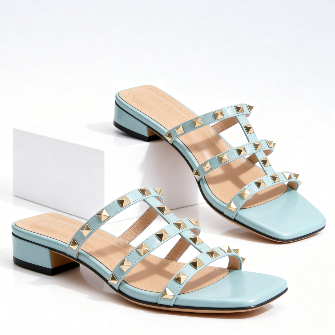 Odette™ | Studded Block Heel Sandal