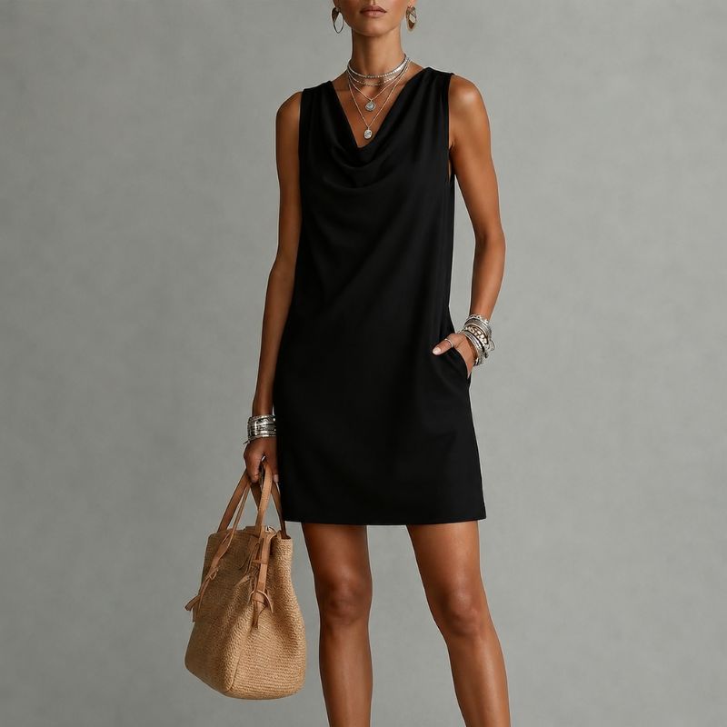 Grace | Sleeveless Draped Dress