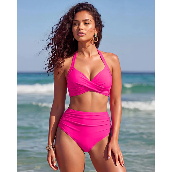2-in-1 High-Waisted Tummy Control Bikini
