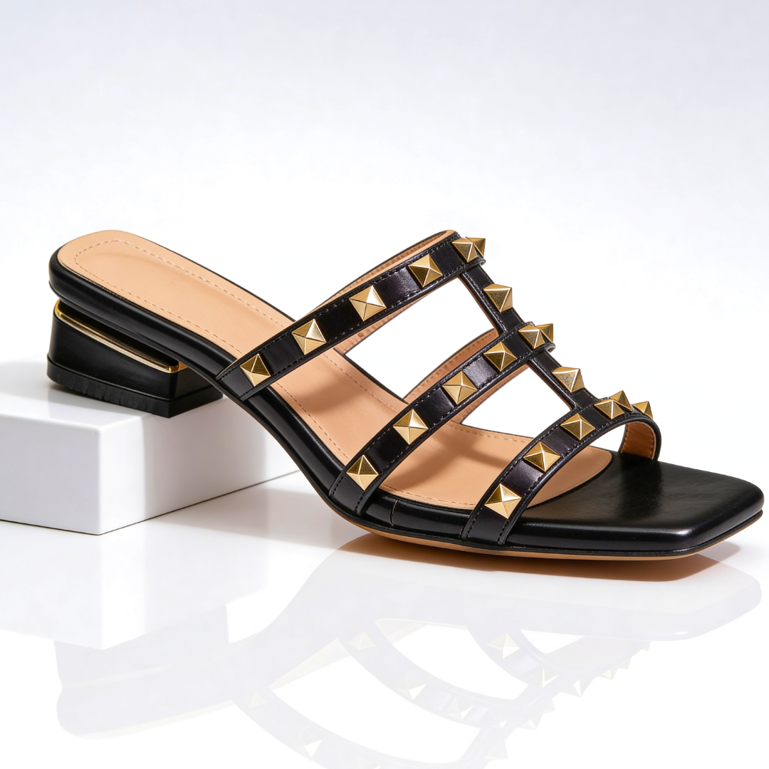 Odette™ | Studded Block Heel Sandal