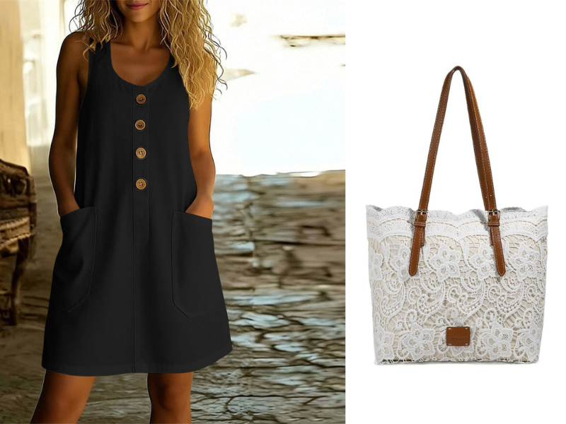 🔥50% KORTING! 🌸Mouwloze zomerjurk met U-hals, ademend katoenlinnen en handige voorzakken