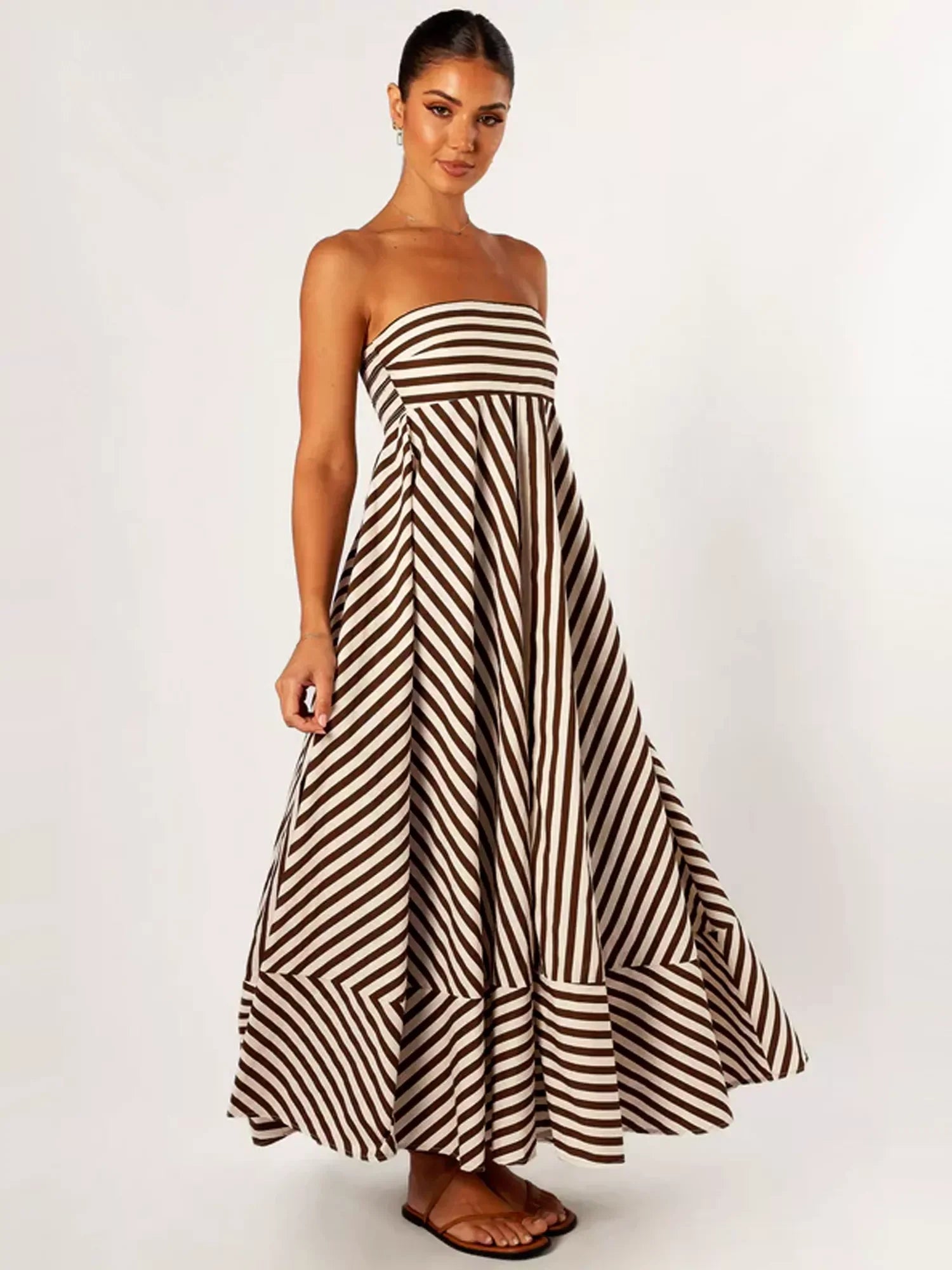 Seraphina™ | Nocturnal Charm Ruffle Maxi Dress