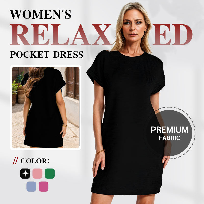 Relaxed Sleeve Shirt Dress with Pockets