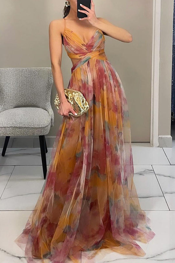 Giselle – Long Floral Print Dress