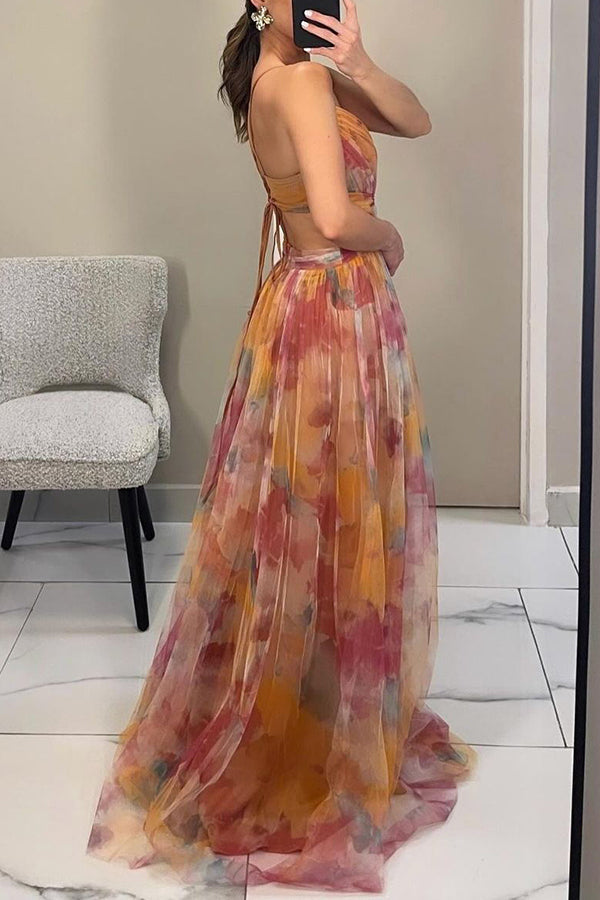 Giselle – Long Floral Print Dress