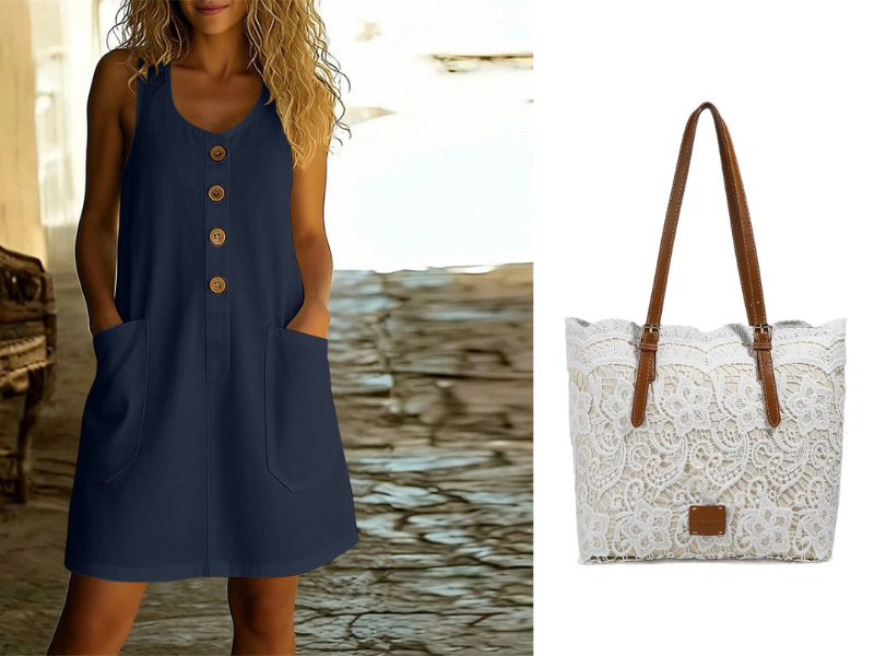 🔥50% KORTING! 🌸Mouwloze zomerjurk met U-hals, ademend katoenlinnen en handige voorzakken
