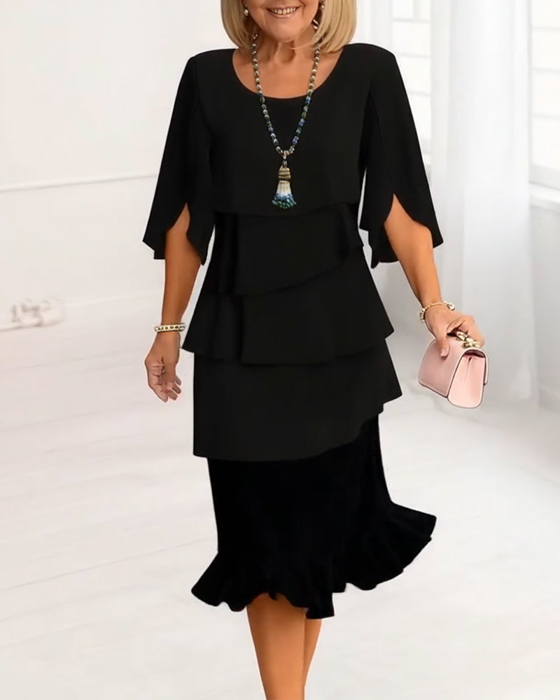 Sophia – Flowing Elegant Dress with Ruffles
