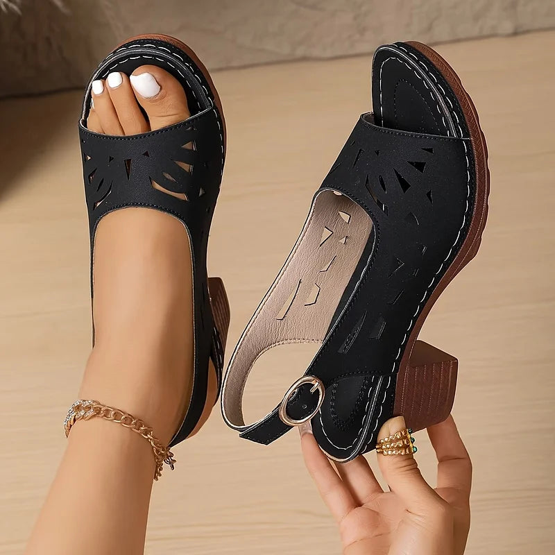 Cristy - Ankle Strap Sandal With Block Heel