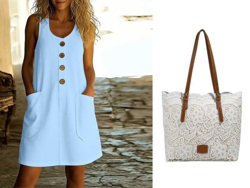 🔥50% KORTING! 🌸Mouwloze zomerjurk met U-hals, ademend katoenlinnen en handige voorzakken
