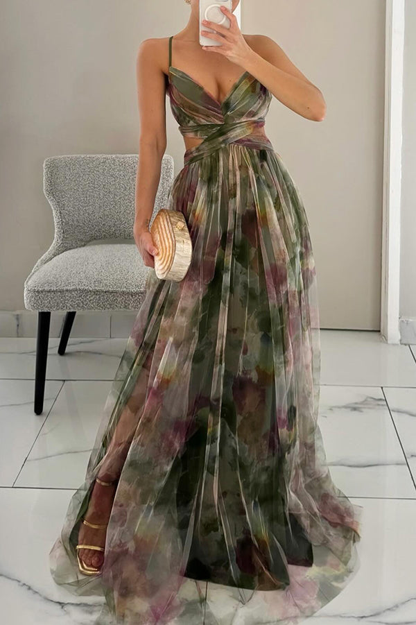Giselle – Long Floral Print Dress