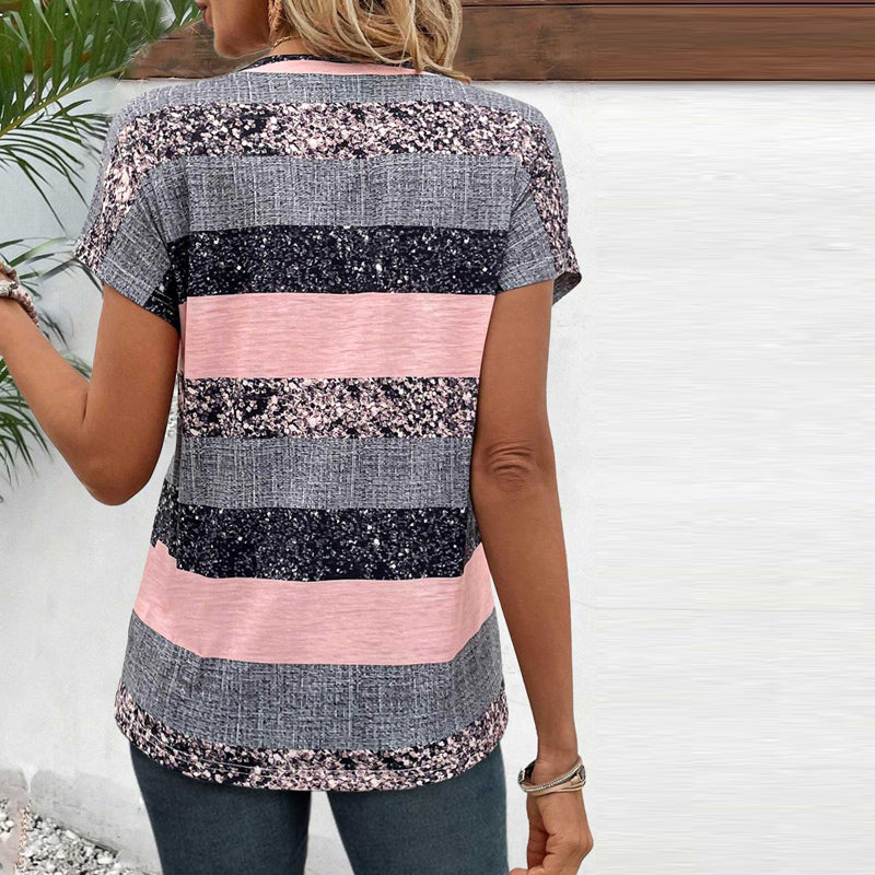 Madison™ | Effortless Stripe Button Top