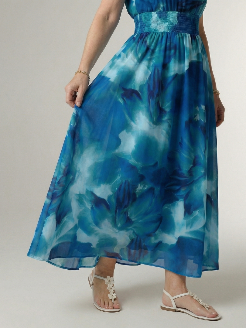 Sylin - Geraffineerde Halter Midi Jurk