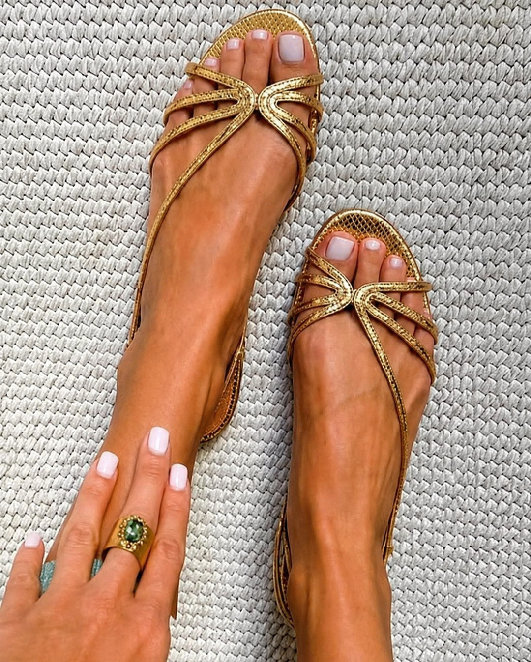 Valentina™ | Golden Summer Sandals